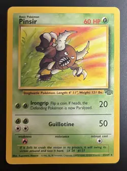 Pokemon Pinsir Jungle 25/64 Rare Unlimited Rare Pokemon Card TCG non-holo 30 - Image 1