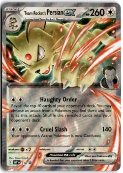 Team Rocket's Persian ex - Promo SV: Scarlet & Violet Promo Cards 218 NM - Image 1