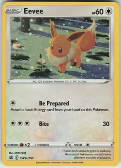 Pokemon Eevee - Promo SWSH: Sword & Shield Promo Cards SWSH190 NM - Image 1