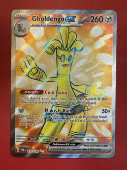Gholdengo ex 231/182 SV04: Paradox Rift Holo - TCG CARD NM Condition - Image 1