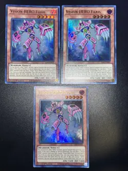 3X Yugioh Vision HERO Faris GFP2-EN059 Ultra Rare 1st Edition - Image 1