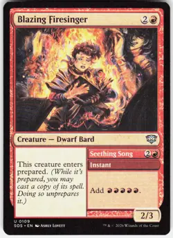 Blazing Firesinger 109 Secrets of Strixhaven Magic the Gathering - Image 1