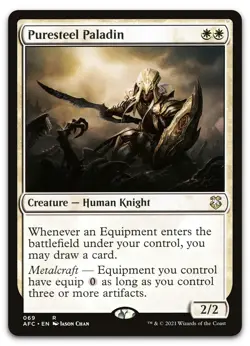 Puresteel Paladin #69 (NM) Forgotten Realms AFC Magic MTG - Image 1