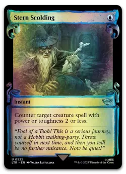 Stern Scolding (Showcase Scrolls) #522 (Foil) NM Lord of the Rings LTR Magic MTG - Image 1