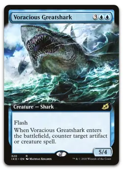 Voracious Greatshark (Extended Art) #320 (NM) Ikoria IKO Magic MTG - Image 1
