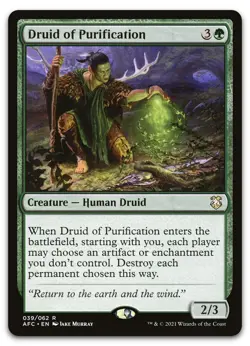 Druid of Purification #39 (NM) Forgotten Realms AFC Magic MTG - Image 1