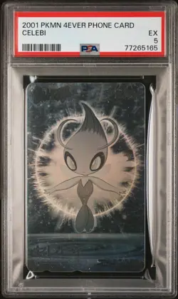 2001 Pokemon Center Hologram Phone Card Celebi Pokemon 4Ever PSA 5 Old Label - Image 1