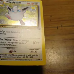 Wigglytuff 16/64 Jungle Holo Pokemon Card mp - Image 3