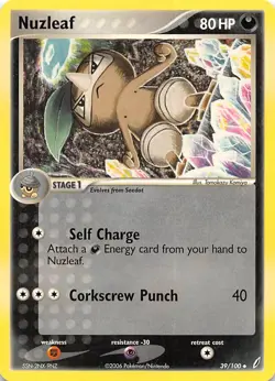 Nuzleaf 39/100 Crystal Guardians Pokemon - Image 1