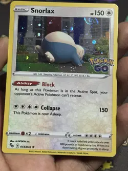 Snorlax - (Galaxy Swirl Holo) 055/078 Pokemon GO Card - Image 1