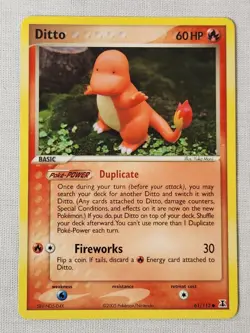 Played (LP) Ditto (Charmander) - Non-Holo #61 Delta Species Pokemon TCG - Image 1