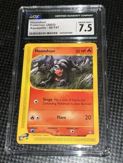 2003 POKEMON AQUAPOLIS #86 HOUNDOUR CGC 7.5 Near Mint - Image 1