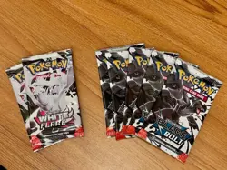 Pokemon TCG Scarlet and Violet Black Bolt White Flare Booster Pack Bundle 7pk - Image 1