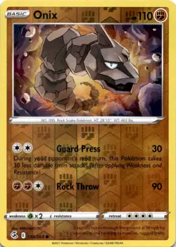 ONIX 138/264 C FUSION STRIKE POKEMON REVERSE HOLO MP - Image 1