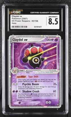 Claydol EX 93/108 Holo EX Power Keepers Pokemon CGC 8.5 Nm/mint+ - Image 1