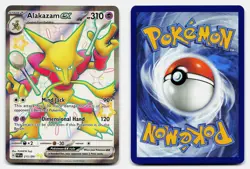 ALAKAZAM EX PALDEAN FATES 215/091 NM SHINY ULTRA RARE POKEMON - Image 1