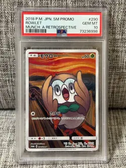 Pokemon PSA 10: Rowlet 290/SM-P Munch Retrospective Japanese Card [US DDP Ship] - Image 1