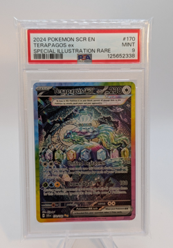 2024 Pokemon SCR EN Terapagos EX #170 PSA 9 - Image 1