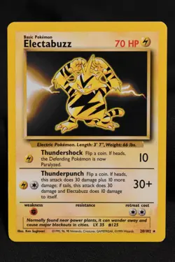 Electabuzz 20/102 NM Base Set Regular Rare Unlimited Pokemon TCG - Image 1