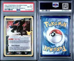 2021 Pokemon TCG Celebrations Umbreon #17 Classic Collection Gold Star PSA 8 - Image 3