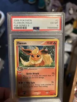 2006 Pokemon Flareon Holo Pop Series 3 EX-MT PSA 6 2/17 - Image 1