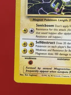 1999 Pokemon Magneton 26/62 Fossil Unlimited Non Holo Rare - LP - Image 5
