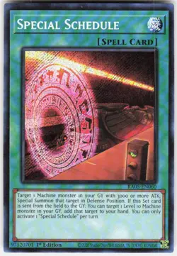 Special Schedule Secret Rare RA05-EN060 Yugioh - Image 1