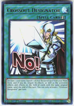 Crossout Designator RA05-EN118 Yugioh - Image 1