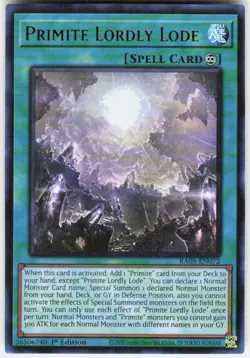 Primite Lordly Lode Ultra Rare RA05-EN072 Yugioh - Image 1