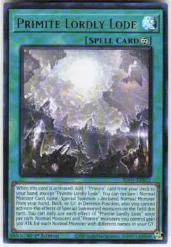 Primite Lordly Lode Ultra Rare RA05-EN072 Yugioh - Image 1
