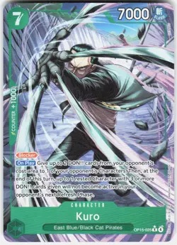 Kuro Alternate Art Foil OP15-025 Adventure on Kami's Island One Piece - Image 1