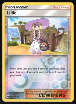 Lillie - 122/149 - Reverse Holo Uncommon - Sun & Moon Base - Pokemon Card - Image 1