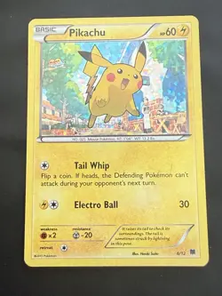 Pokemon Pikachu 006/012 McDonald's 2015 Promo Holo Basic Card - Image 1