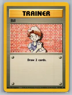 Bill Base Set #091/102 Common Pokemon Card - Image 1