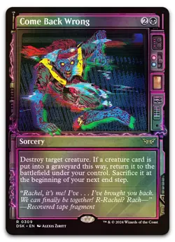 Come Back Wrong (Showcase) #309 (Foil) (NM) Duskmourn DSK Magic MTG - Image 1