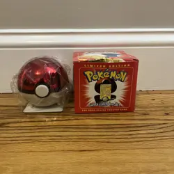 23K Gold Plated CHARIZARD Trading Card 1999 Burger King Pokemon Ball NEW SEALED - Image 1