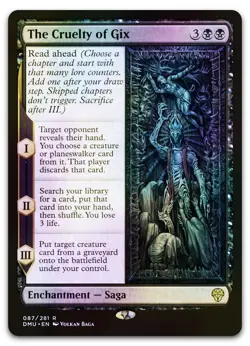 The Cruelty of Gix #87 (Foil) (NM) Dominaria United DMU Magic MTG - Image 1