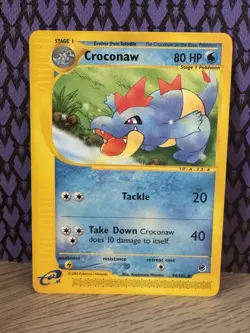 Pokemon TCG Croconaw 74/165 Expedition Base Set Uncommon 2002 Vintage - Image 1