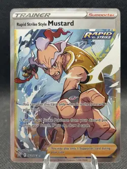 Rapid Strike Style Mustard 162/163 Pokemon Battle Styles Ultra Rare NM - Image 1