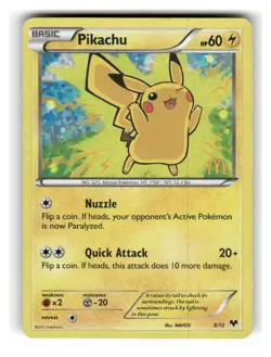 Pikachu 005/012 Holo Promo McDonald's Promos 2014 Pokemon Holo Moderately Played - Image 1