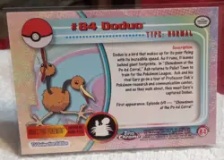 2000 Topps Chrome Pokemon TV Animation Edition Series 2 Foil #84 Doduo - Image 4