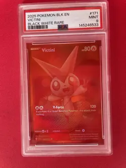 Pokemon 2025 Victini Black White Rare Holo Sv: Black Bolt PSA 9 171/086 - Image 1