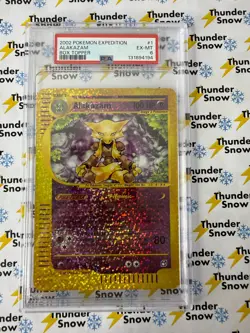 2002 Pokemon Expedition Box Topper #1 ALAKAZAM PSA 6 - Image 1