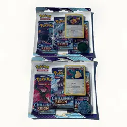 Pokemon Chilling Reign 3 Packs Blister Set Of 2 Factory Sealed Eevee and Snorlax - Image 1