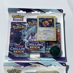 Pokemon Chilling Reign 3 Packs Blister Set Of 2 Factory Sealed Eevee and Snorlax - Image 2