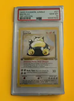 1999 Snorlax 1st Edition PSA 10 - Pokemon Jungle #27 Gem Mint 🔥 - Image 1
