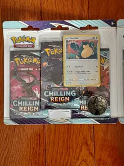Pokemon Chilling Reign 3 Packs Blister Set Of 2 Factory Sealed Eevee and Snorlax - Image 2