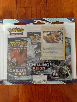 Pokemon Chilling Reign 3 Packs Blister Set Of 2 Factory Sealed Eevee and Snorlax - Image 3