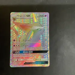 Pokemon Espeon GX Secret Rare Full Art Holo SM Base Set 152/149 200HP - Image 1