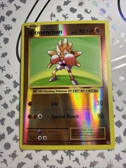 Pokemon TCG XY - Evolutions Hitmonchan Reverse Holo #62/108 Near Mint or Better - Image 1
